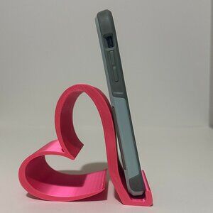 ❤️ Cell Phone Stand Holder - Cute Silk Pink Heart ❤️